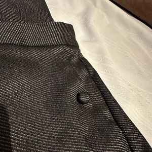 Banana Republic Logan Black and Silver Pinstripe Trousers